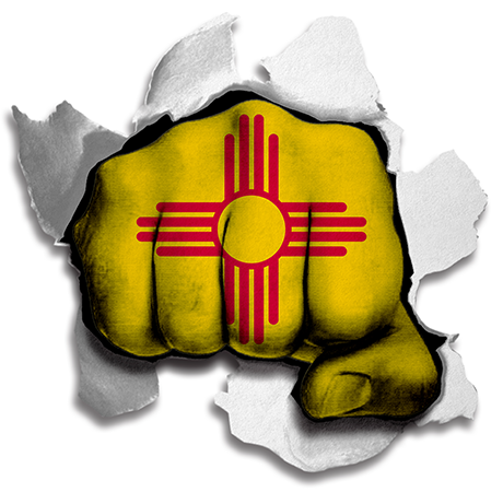 Fist New Mexico State Flag Logo vinyl decal